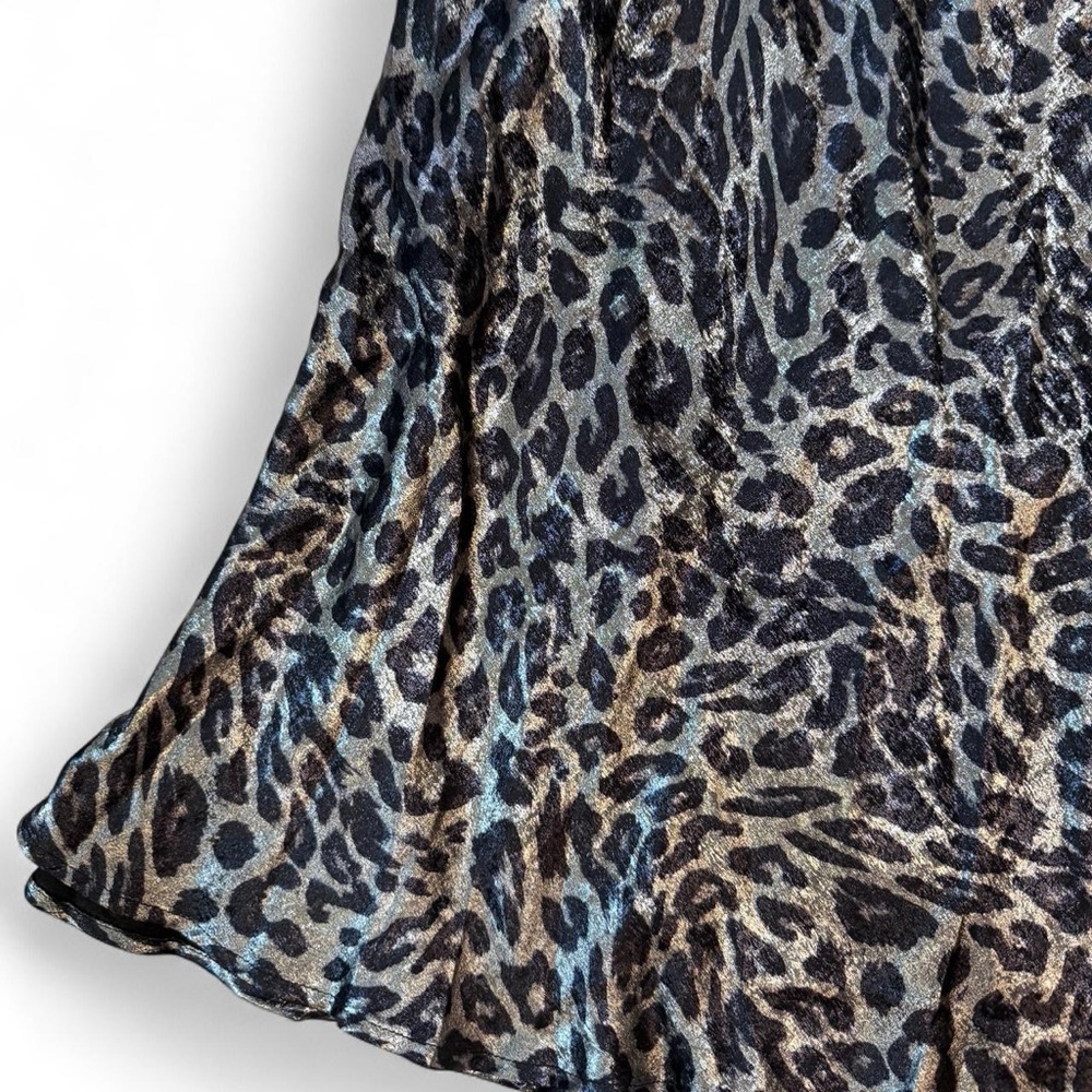 Black & Silver Leopard Print Maxi Skirt - Picture 3 of 6